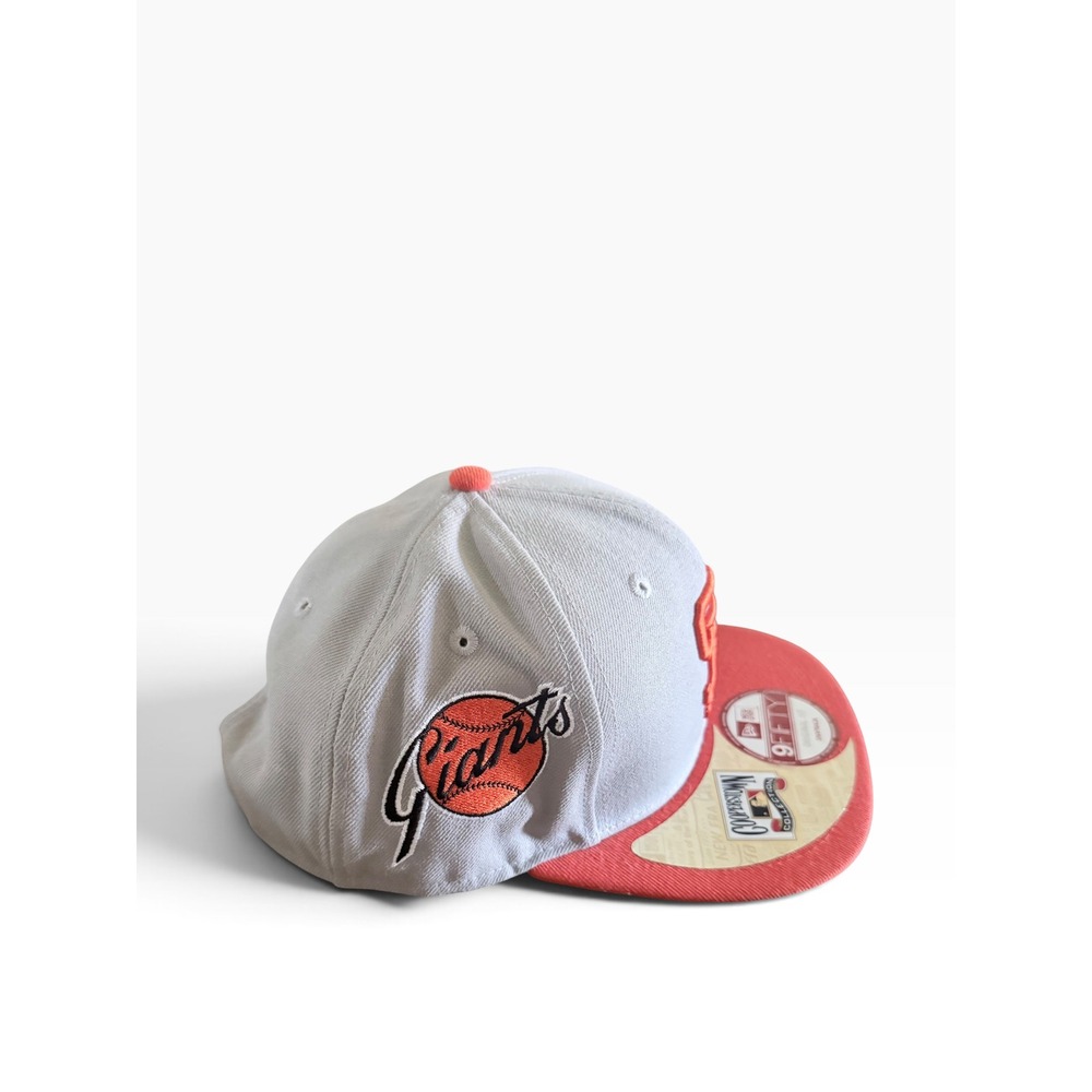 2000's New Era 9FIFTY San Francisco Giants Cooperstown Snapback Hat Grey Orange - Picture 2 of 7